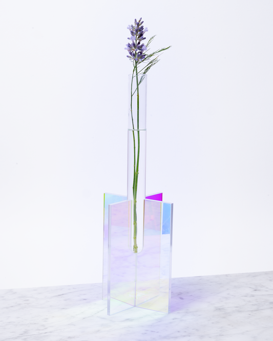 Small Iridescent Bud Vase | Modern & Minimalist